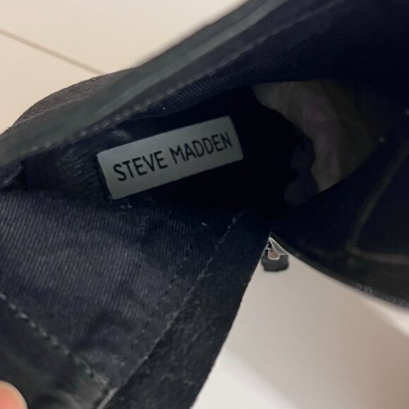 Steve Madden Block Heel Suede Boots Size 6 - Picture 5 of 5